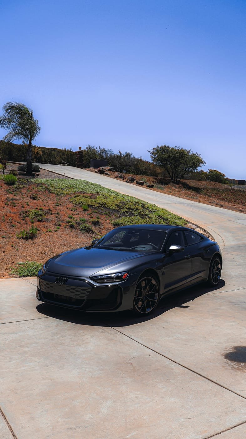 Protected, glossy Audi e-tron GT exterior